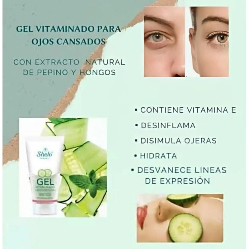 Suero Cafeína Gel Vitaminado Parches Colágeno Shelonabel