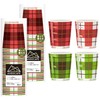 Sunup Paper Cup, Checker, 8.0 fl oz (205 ml), Set