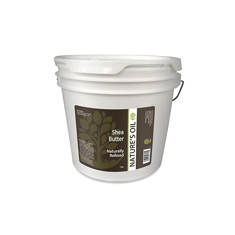 Nature's Oil Shea Butter, Naturally Refined, 7lbs (1 Gallon)