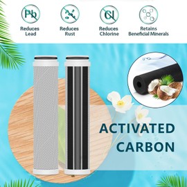 AOERUOW 2-Pack 2.0 Carbon Replacement Shower Filter Cartridge Compatible with Cobbe Plus Handheld Shower Head,Water Softener Filter for Hard Water Reduce Chlorine and Harmful Substances