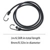 DRERIO 2pcs 2m Bungee Cord with Hook Long Bungee Straps