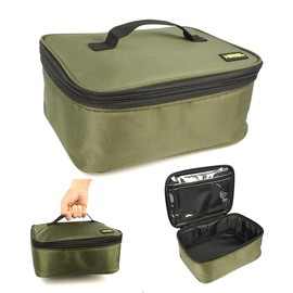 Hirisi Tackle Multipurpose Carp Fishing Bag - PVC Oxford Material Storage Fishing Reels Bait Fishing Tackle Bag, Green, Neutral Style