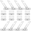 WENLISELL 4 Pairs Stainless Steel Window Restrictor Hook with Screws,