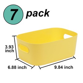 ZEXALOR 7PCS Drawer Organizer Bins, Small Plastic Storage Bins Storage Containers for Snack Makeup Kitchen Pantry Bathroom Cabinet Organization and Storage Bin Organizing Boxes