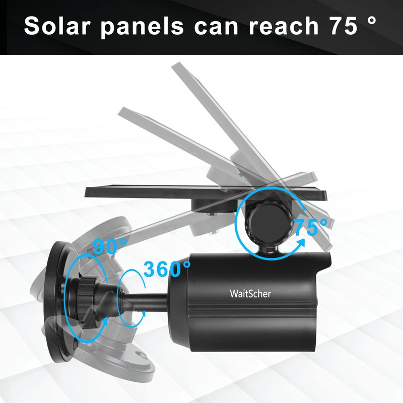 WaitScher Solar Lights Outdoor Motion Sensor IP67 Waterproof 360° Rotatable