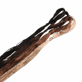 MINGGUXIUYI 4 Colours Pure Mulberry Silk 22 m Fine Silk Yarn for Fine Crafts and Embroidery (04)