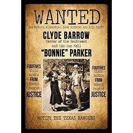 Anjoes Wanted Bonnie & Clyde Motiv 2 Metal Custom Metal Sign 8X12in-Bar Cafe Restaurant Home Decor
