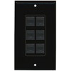 RiteAV Decorative 1 Gang 6 Port Cat5e Ethernet Wall Plate