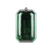 Vickerman 8" Dark Green Rectangle Jewel Glitter Ornament, Includes 2