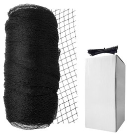 Garden Netting, Black Bird Netting Heavy Duty,Rabbit,Squirrels,Anti Birds,Larger Bees,Deer,Chicken,Cardinals，Animal Fencing for Fruit Tree & Vegetable Garden(15ft x 50ft)