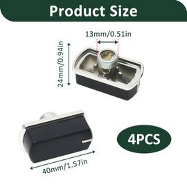 Xatgiouy 4 Pcs Knobs for Belling Cooker, Oven, Hob, Stove, Grill, Replacement Control Knob Dial Compatible with Models 444440165, 444449563, FSDF60DO, FSG60D & More, Part No. 083240900 (Black)