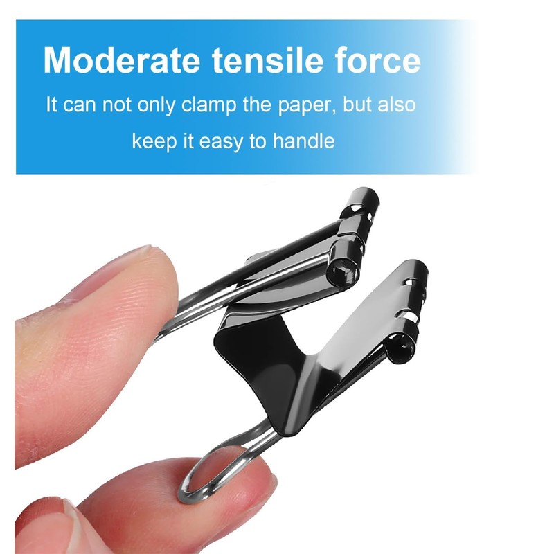 170 Pcs Binder Clips Assorted Sizes, Black Large, Medium, Small