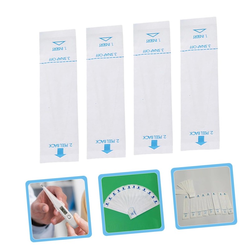 Mobestech 300pcs Paper Thermometer Probe Protective Covers for Accurate Measurement