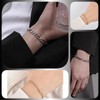 HSWYFCJY Bracelets for Men Womens Silver Figaro Bracelets Width 9mm