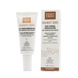 MartiDerm Pigment Zero DSP Crema Renovación. Crema facial despigmentante reduce, previene las manchas y unifica el tono de tu piel durante la noche. Alfa-Hidroxiácidos + Genisteína - 40 ml