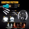 JESUO 4PCS 5.75" Round LED Headlights Hi/Low for Mercury Cougar