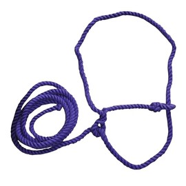 Equine Outlet Adjustable Small Rope Halter - Pony, Sheep, Llama, Section A, Shetland, Calf (Purple)