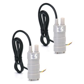 QWORK 12V Submersible Water Pump, 2 Pack 840 L/H 5 m Maximum Lift Freshwater Pump for Fish Tank, Soilless Cultivation, Garden Watering