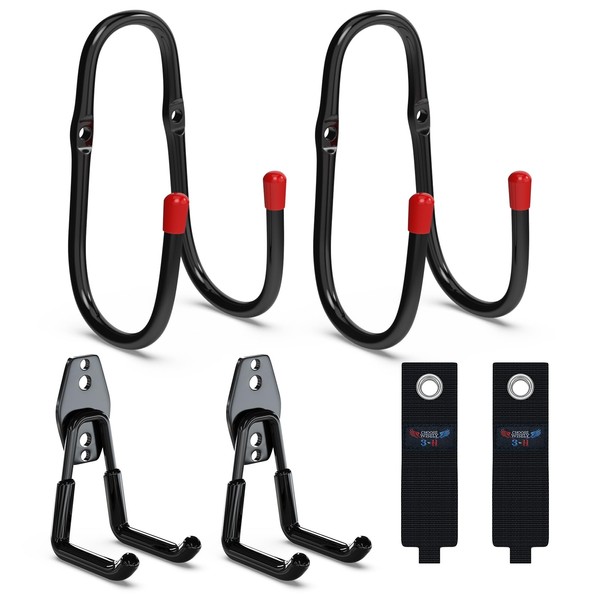 3-H Pack of 6 Wall Hooks Garage Heavy Duty Hooks