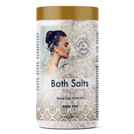 Natural Dead Sea Salt 100% Mineral-Rich Bath Soak, More Minerals Than Epsom Salt, Deep Relaxation, Detox, Exfoliates & Softens Skin, Helps Psoriasis, Eczema, Joint & Muscle (42.3 oz, Natural)