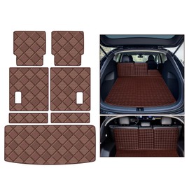 Cargo Mat Compatible with Acura MDX 2022-2024, 2025 Trunk Mat + 2ND&3RD Row Rear Backrest Mat Accessories，All Weather Premium Leather Car Trunk Liner Cover Protector