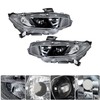 labwork Headlight Assembly Replacement for Honda Civic 2016-2021 Headlights Set