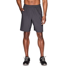 RBX Active Men's Gym Short Woven Basketball Short with Zip Pocket Charcoal/Mesh S