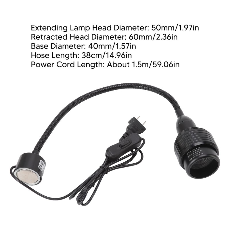 9W LED Work Lamp Telescopic Zoom with Magnetic Base Flexible