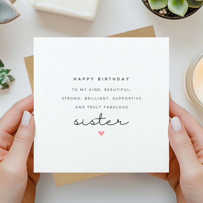 Happy Birthday Card For Sister Beautiful Poem Card