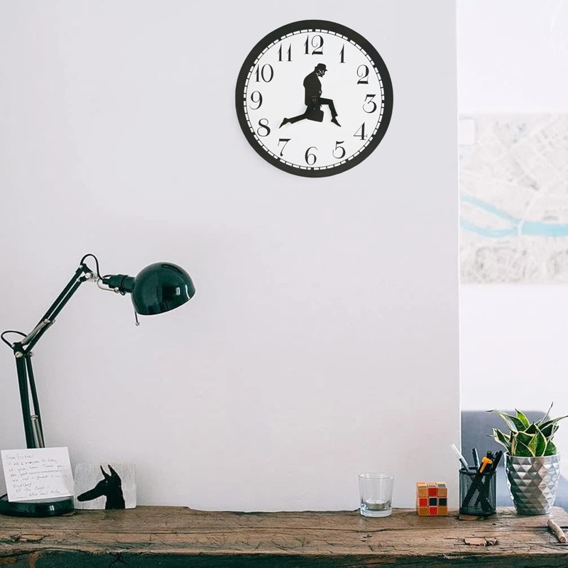 Sveudvdis Ministry of Silly Silent Walks Clock, 12 inch Non-Ticking