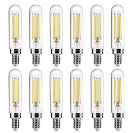 FLSNT 5000K Daylight LED Candelabra Bulbs 60W Equivalent, Dimmable T6/T25 E12 LED Light Bulbs for Chandelier, CRI 82, 500LM, 5.5W, 12Pack