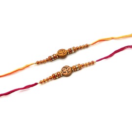 Rakhi for Brothers Om Design Rakhi | Golden Silver Designer OM Rakhi | Om Rakhi Bracelet | Raksha Bandhan Gift for Brother | Rakhi Set for Brother (Designer) (VGOMDESIGNRAKHISETS)