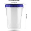 HomeyGear 32 oz - 8 Pack Twist Top Food Deli