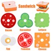 MIKNEKE Wooden Sandwich Stacking Toys for Kids, Play Fake Food