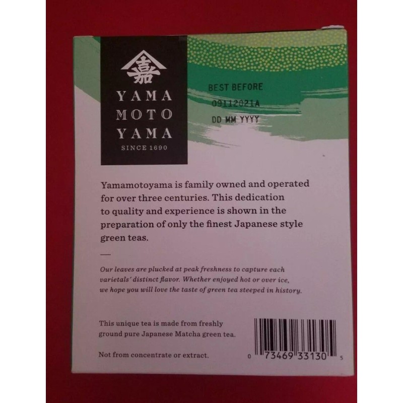 YAMAMOTO ICE MATCHA GREEN TEA SWEETENED ORIGINAL JAPANESE 5.3 OZ