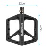 Pedal De Bicicleta Mtb Sellado Du Nylon Super Large M42