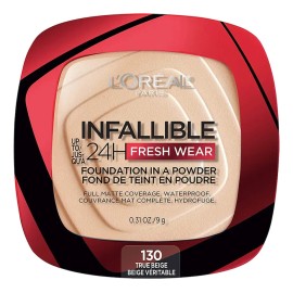 Base de maquillaje en polvo de alta cobertura y larga duración Infallible 24h Freshwear de L'Oréal Paris