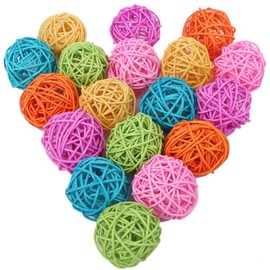 Lubonarie Munche Balls Bird Toys Toy Parakeet Toy Cockatiel Buddy Birds Bait 3cm 5cm (Multicolor 5cm 18pcs)