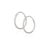 NKlaus 14 mm 925 Sterling Silver Creole Earrings 5161, Sterling