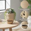 GioXtra Funny Toilet Tray Flower Pot - 1Pcs Creative Mocha