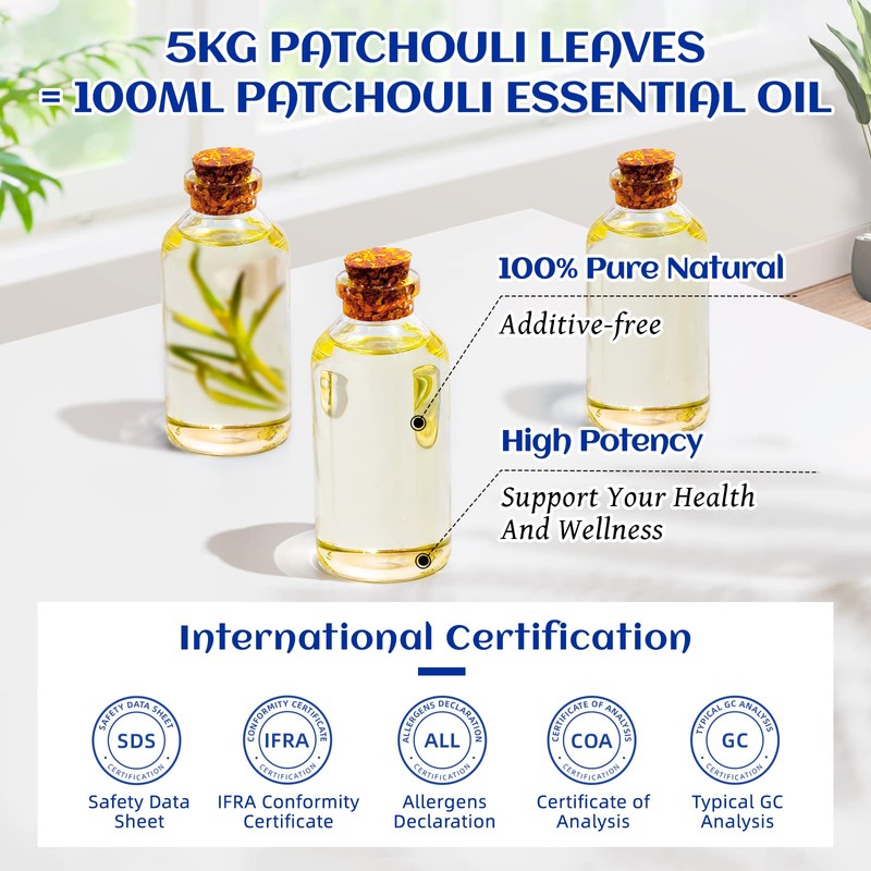 HIQILI HIQILI Lemongrass Essential Oil and Patchouli Essential Oil, 100%