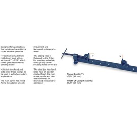 Groz 48-inch T-Bar Woodworking Clamp | Heavy Duty | Malleable Iron Head (39101)