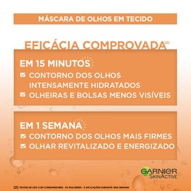 Garnier Skin Naturals Face Mascarilla facial en tela para ojos anti arrugas con naranja, hidra bomb de garnier, 1 pza Naranja