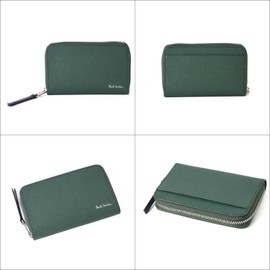 Paul Smith 813019 P910 Bright Stripe Puller SS24 Card & Coin Case, 03.green
