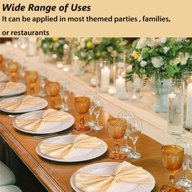 ROSJAC 10pcs Gold Napkin Rings, Semicircle Metal Napkin Holder Buckles for Dinner Table Set, Decor for Christmas Thanksgiving Easter Holiday Birthday Wedding Party