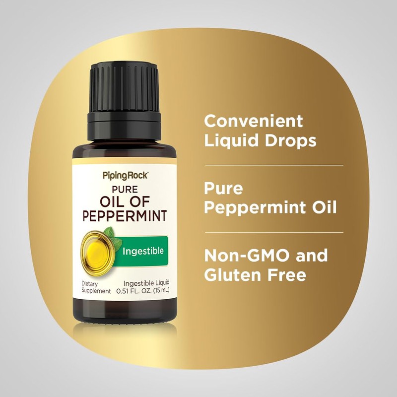 Piping Rock Peppermint Oil | 15 ml Drops | Pure