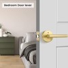 Goldenwarm 1 Pack Gold Door Handles Interior, Brushed Gold Privacy
