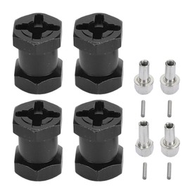 4Pcs RC Wheel Hex Spacers 12mm Remote Control Car Universal Hub Extensions 17mm Length Black