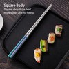 Chopsticks Reusable Metal Chopsticks Titanium Plated 18/8 Stainless Steel Chopsticks