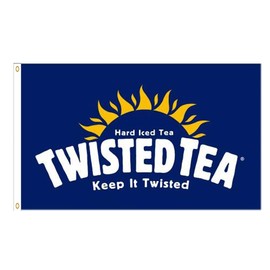 Yerchic Twisted Tea Flag 3 * 5ft Tapestry Sign for Bar Parties Garage Indoor Outdoor Room Man Cave Wall Decoration Banner